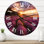 Sunrise & Dramatic Clouds Over Lavender Field IV - Horloge murale