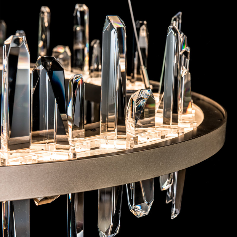 Solitude Circular LED Chandelier, Soft Gold