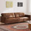 Compact Chesterfield Sofa 86.8" Faux Leather - Vintage Style 2-3 Seater for Small Apartments & Offices