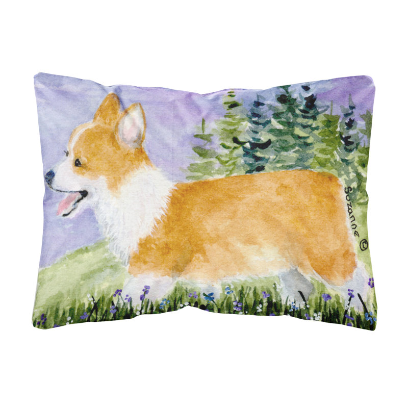Coussin décoratif intérieur/extérieur corgi