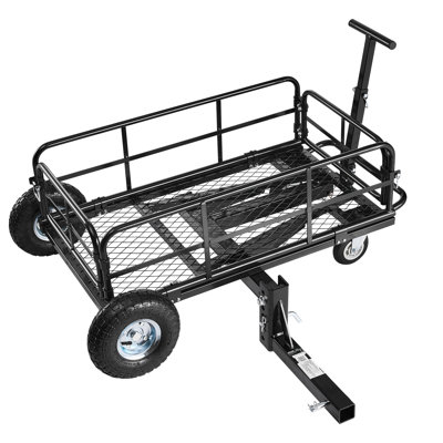Porte-bagages sur roulettes avec attache-attelage, 36,2 po x 21,3 po x 11,8 po, panier à bagages arrière pliable 2 en 1 et chariot de transport avec stabilisateur d'attelage, s'adapte au récepteur de 2 po pour les VUS, capacité de charge de 400 lb