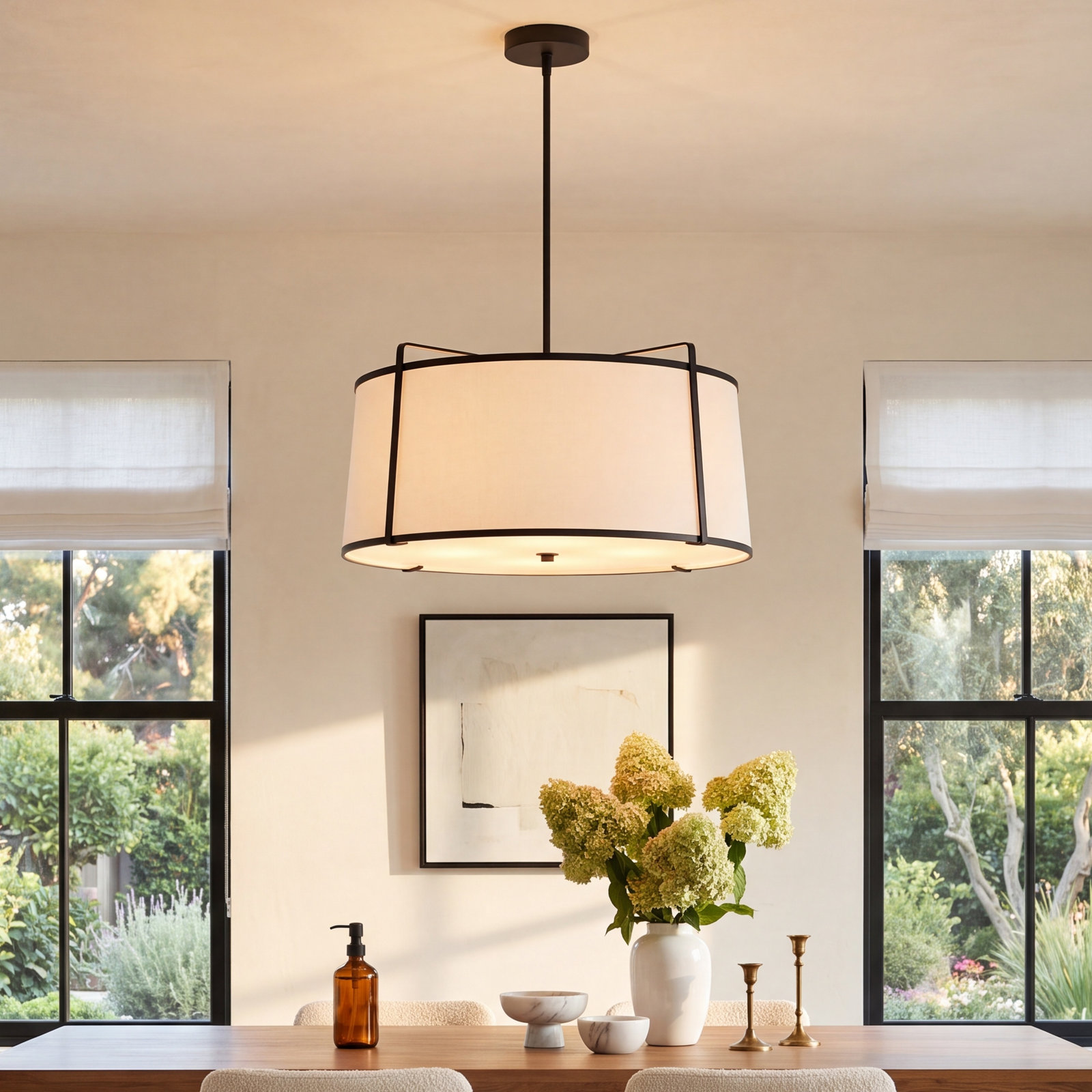 Tisdale 4-Light Chandelier, Aged Brass, White/Aged Brass