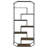 6-Shelf Open Back Bookcase