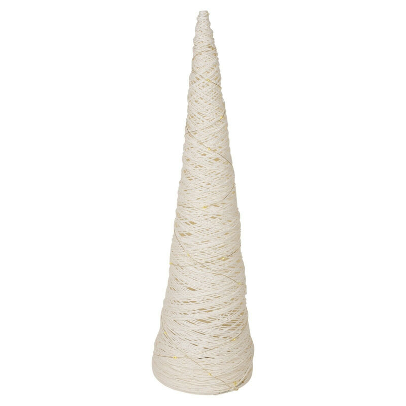 Christmas Decorative Accent, 40cm H x 12cm W x 12cm D, White Glitter