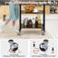 Chariot roulant pliable à 2 niveaux avec tablettes de rangement pour la cuisine