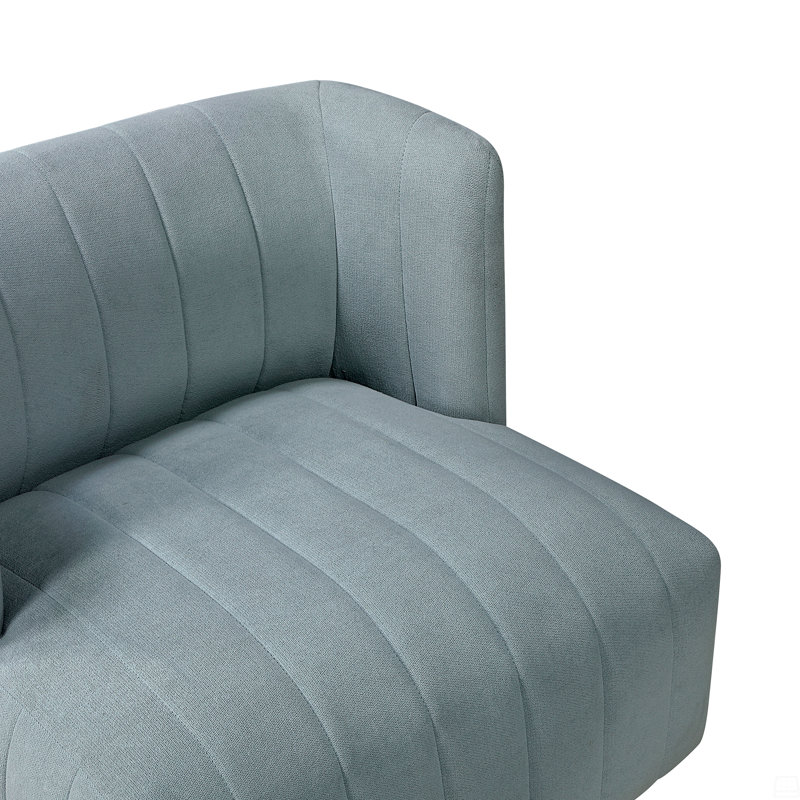 Fauteuil pivotant moderne avec revêtement en tissu bleu turquoise confortable et élégant pour salon 1 pièce, Bleu