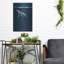 «Whale Blue Minimalist Design» par Momart, art mural en métal-943175262