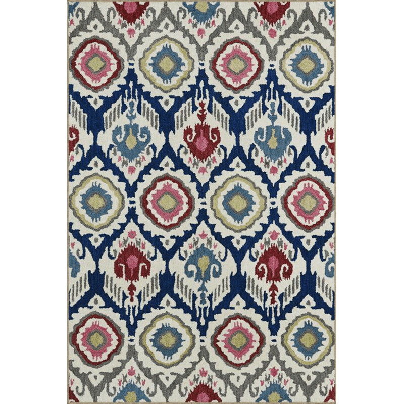 Tapis décoratif multicolore à motif ethnique, Tapis de couloir 4 pi 11 po x 9 pi 10 po