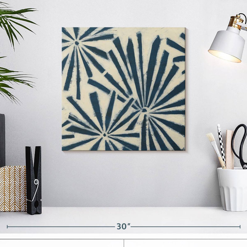 Signaux indigo V, H 16 po x l 16 po