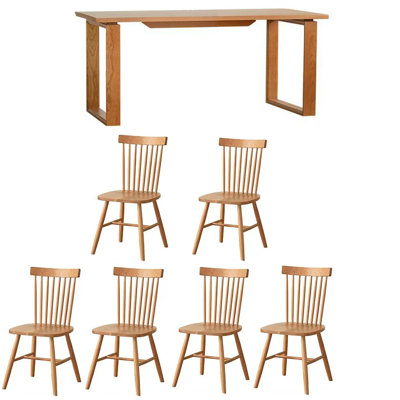 Ensemble de salle à manger rectangulaire petite famille L 78,74 po x l 33,46 po