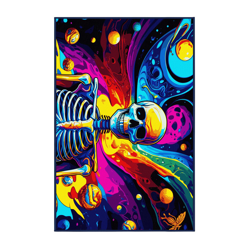 Surreal Swirl Rug, Rectangle 4' x 6'