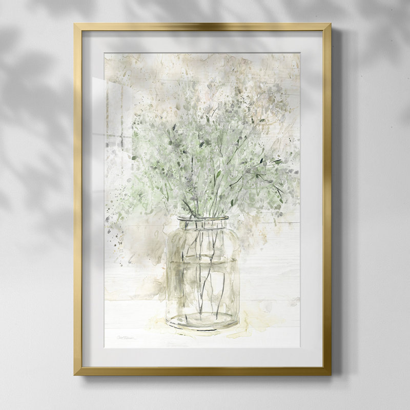 «Free Bird», reproduction encadrée, Papier avec cadre doré, Blanc