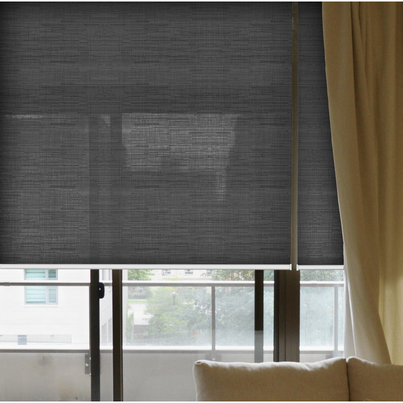 Rideau roulant transparent gris anthracite, Gris anthracite, L 72 po x L 77 po