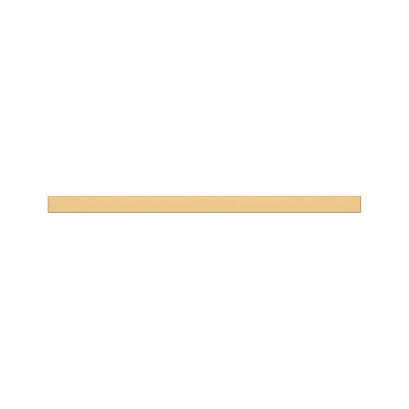 Satin Brass Contemporary Appliance Pull with Mounting Hardware