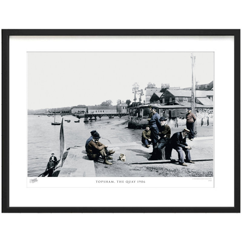 Topsham, The Quay 1906 by Francis Frith - Single Picture Frame Print, 45cm H x 60cm W x 2.3cm D