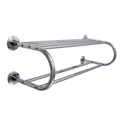 Metal Floating Shelf with Towel Bar