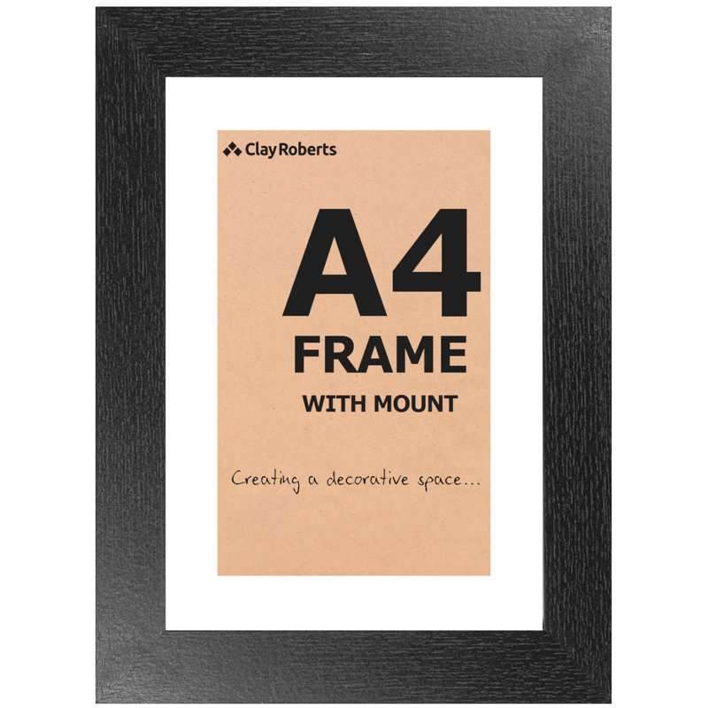 Picture Frame with Mat, Black