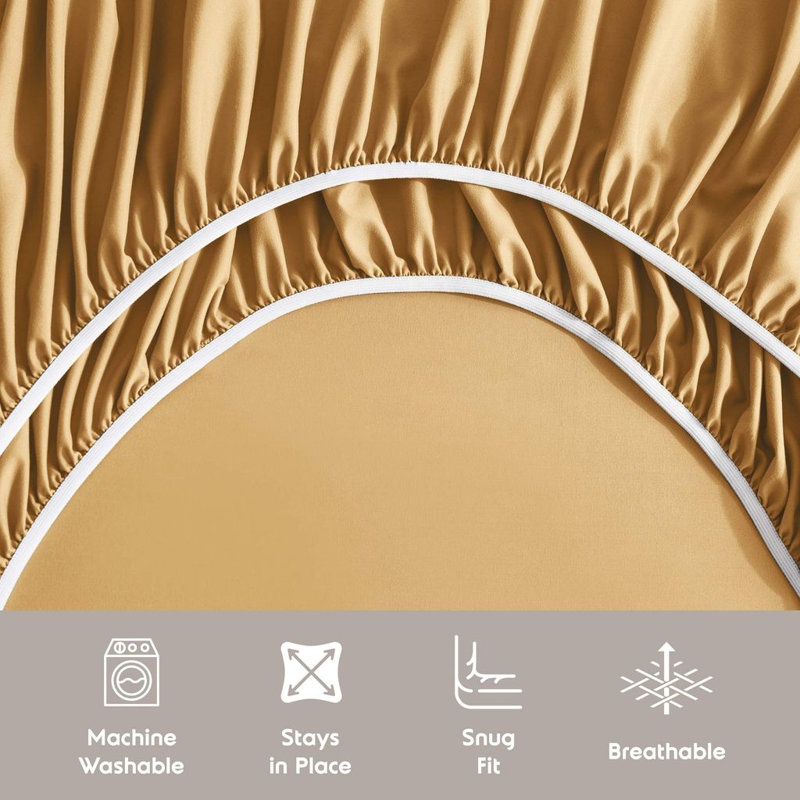 Ensemble de draps doux et respirant Hotel Collection, Chameau doré, Très grand simple