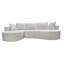 Ensemble de canapé modulaire courbé 2 pièces avec coussins-130576100