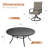 63" Patio Dining Set With Foam-Padded Swivel Chairs-1169876163