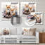 Foxs Elegant Forest Florals Grace IV - Art mural en métal animal renard-1331199741