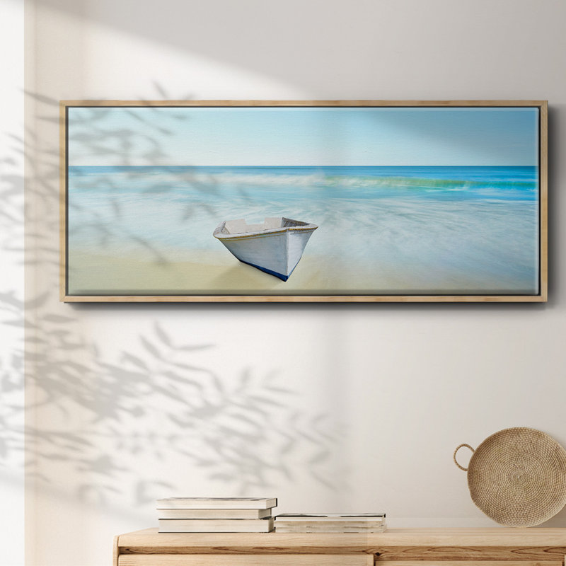 Boat on a Beach IV- Framed Canvas