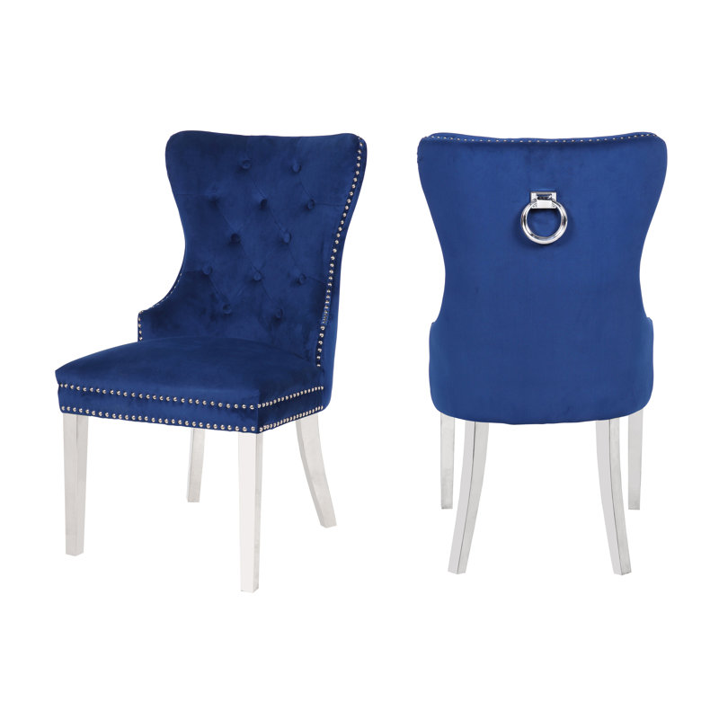 Chaise parsons Ashlee, Bleu