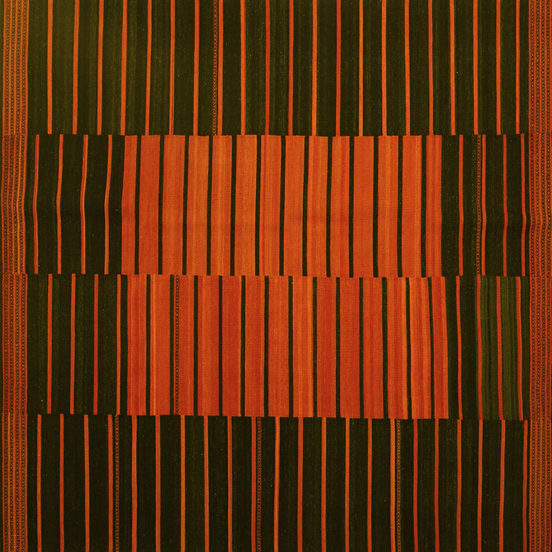 Ikemsinachi Performance Striped Indoor Rug, Square 7'