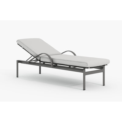Southern Cay Cushion Outdoor Metal Chaise Lounge , Cushion Included