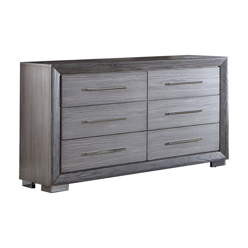 Solid Wood 58 " W 6 - Drawer Dresser