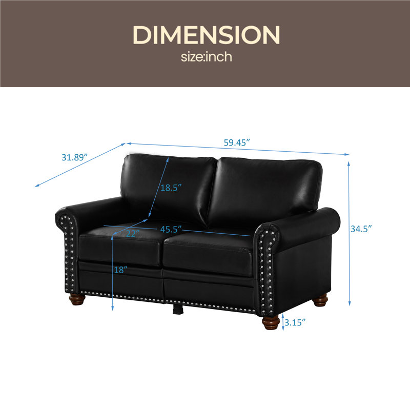 Causeuse de salon, Noir