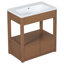 Meuble-lavabo 30 po avec comptoir d'évier, armoire de salle de bain avec tablette de rangement ouverte et 2 tiroirs