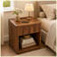 Table de chevet cannelée moderne de style Mid-Century avec rangement de tiroir, grande table de chevet large