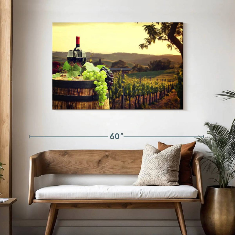 Tonneau à vin rouge Yarlin, H 30 po x l 45 po