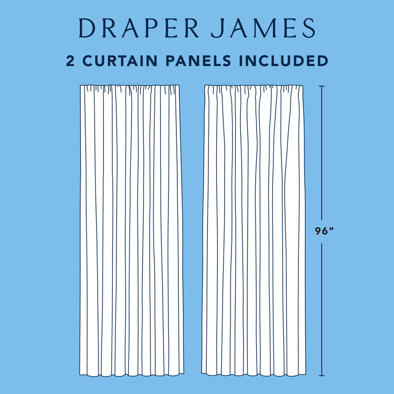 DRAPER JAMES Bonnet Eyelet Lace Sheer Rod Pocket Curtain Panel Pair, Natural