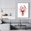 «Lobster Red Coastal», toile encadrée | Décoration élégante