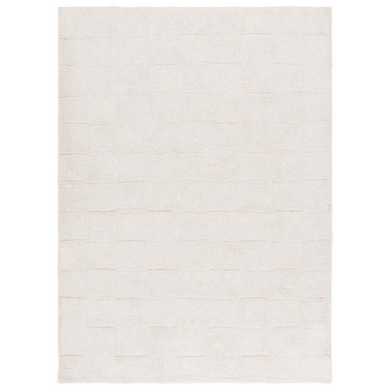 Sarik Handtufted Recycled Cotton Machine Washable Solid Color Rug, Rectangle 4" x 6"