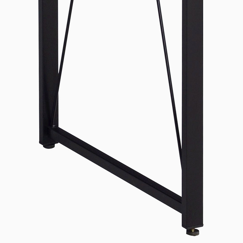 Bureau 47,5 "en chêne patiné et noir avec base en métal