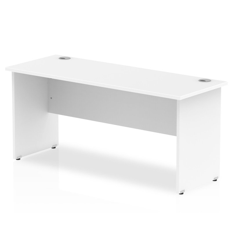 Impulse Computer Desk, White, White, 73cm H x 160cm W x 60cm D