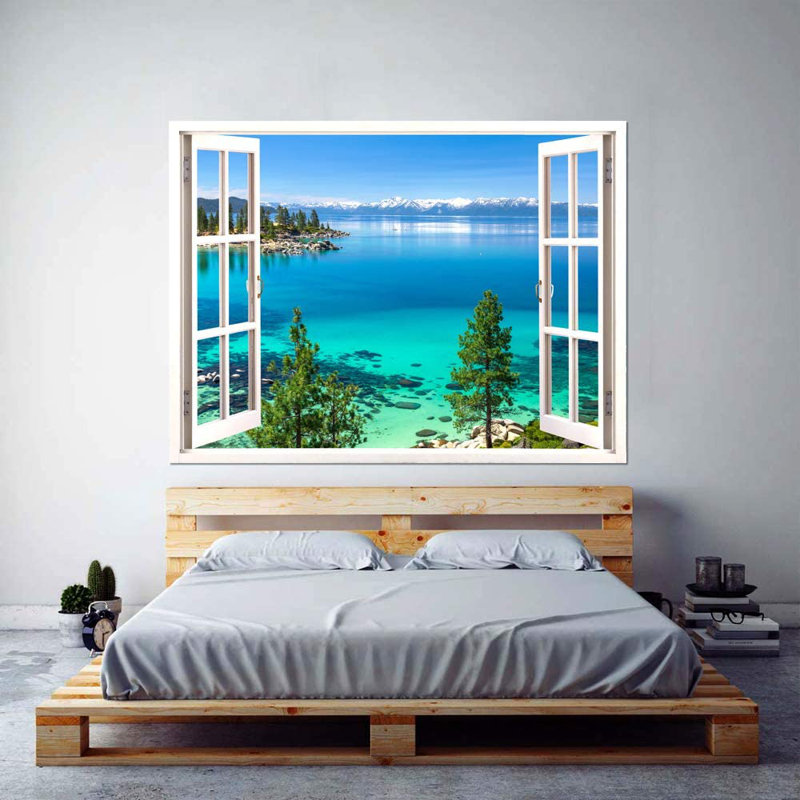 Murale paysage lac Wide, L 32 po x l 24 po