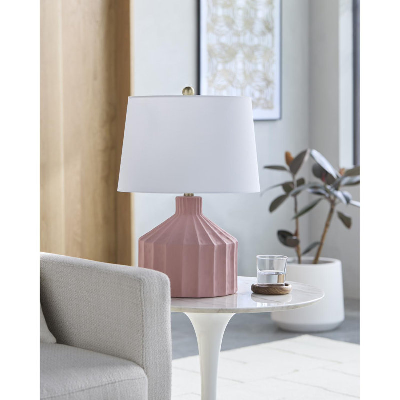 Lampe de table Sevina, Rose