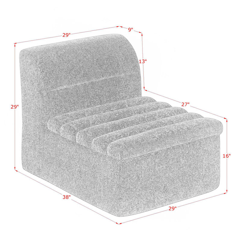 Le siège simple pour canapé modulaire, DARK GREY
