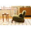 Chaise d'appoint en velours doux avec pieds en bois massif pour le salon et la chambre à coucher