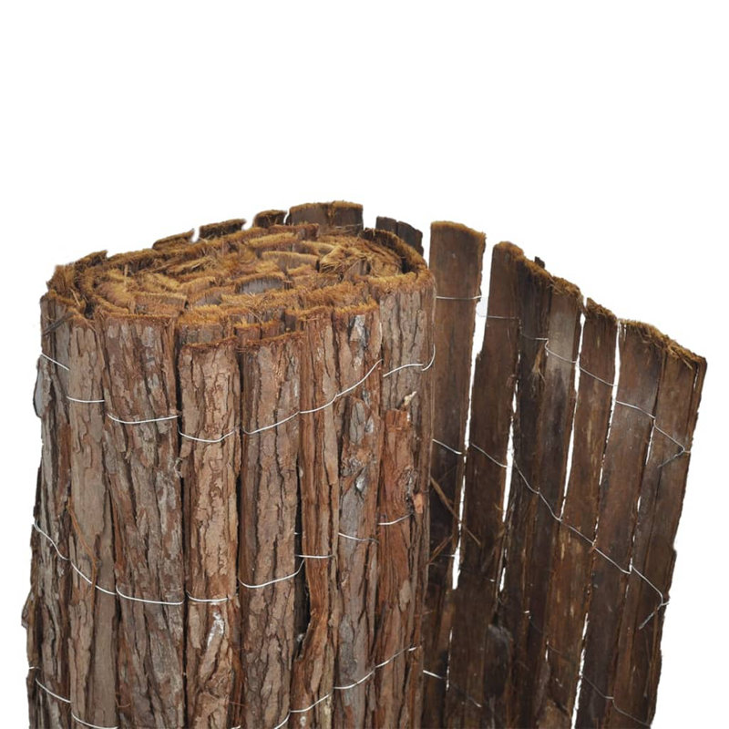 Vedant Bark Privacy Fence, 125cm H x 400cm W x 1cm D