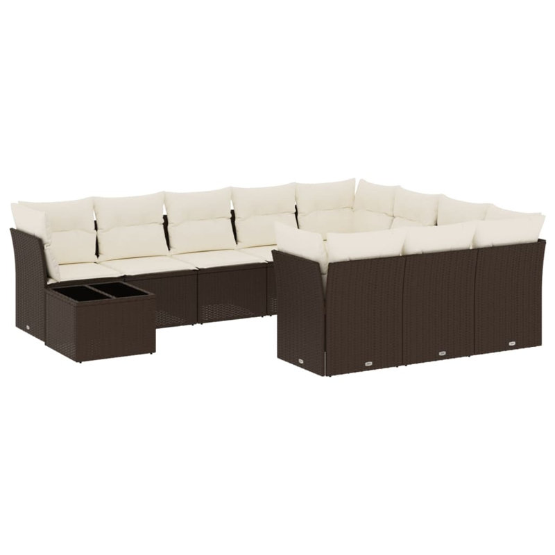 Ensemble de canapé de jardin Vidaxl - brun