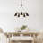 Dalisia 5 - Light Modern Wagon Wheel Black/Brass Chandelier