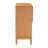 Taylin Mid-Century Grey Corduroy And Oak Brown Wood 4-Drawer Chest