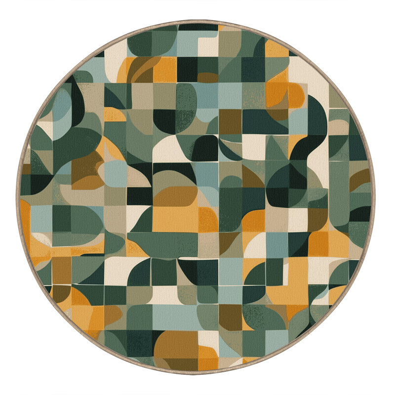 Block Forest Rug, Round 3'