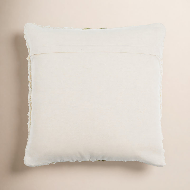 Coussin Alivia, Housse de coussin seulement - sans coussin, Vert olive, 20 po x 20 po