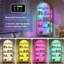5-Tier Arched Glass Display Cabinet with RGB LED Lighting  -1945430709
